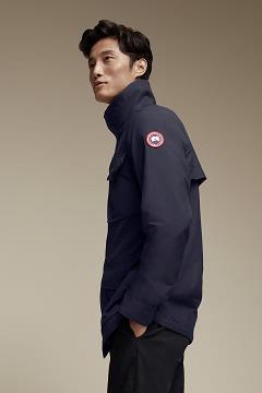Chamarras Canada Goose Hombre Mexico - Stanhope Rompevientos Azul Marino RI0851974